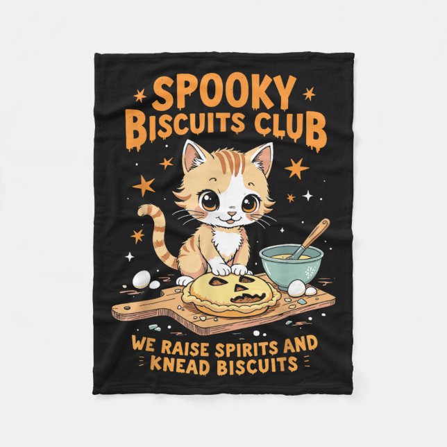 Couverture Polaire Soky Biscuits Club Chat Drôle Halloween Baking (Devant)