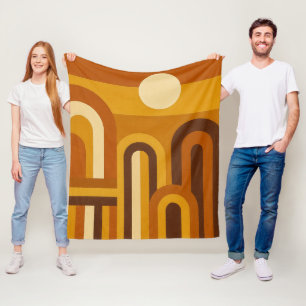 Couverture Polaire Soleil & Arches Design Géométrique Moderne du Mili