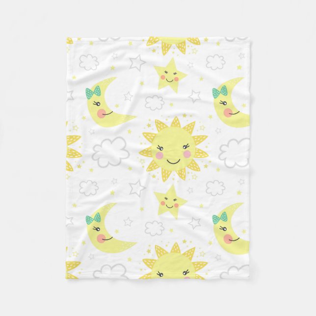 Couverture Polaire Soleil Et Lune (Devant)