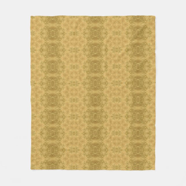 Couverture Polaire Soleil jaune or brillant motif (Devant)