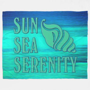Couverture Polaire Soleil Mer Sérénité Scène de plage tropicale coqui