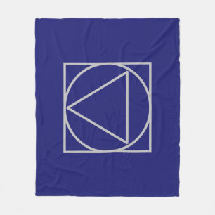 Couverture Polaire Solide Bleu de minuit Élégant minimaliste moderne