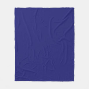 Couverture Polaire Solide couleur bleu minuit minimaliste Plaque