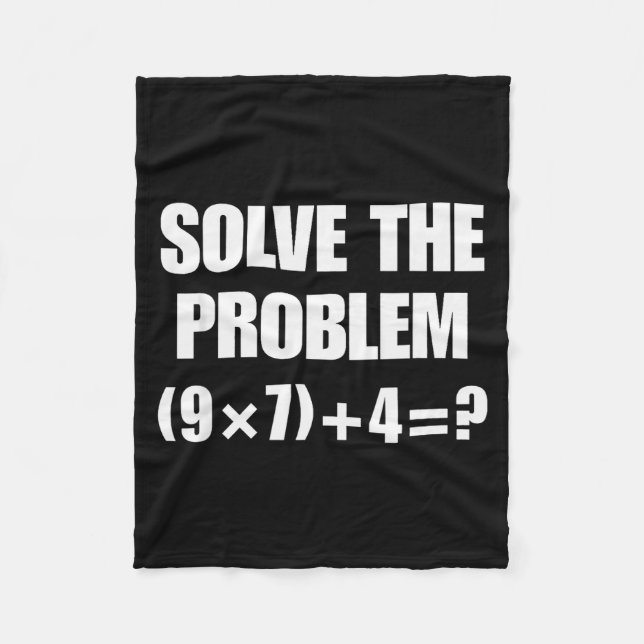 Couverture Polaire Solve The Problem, Funny 67 Teacher  (Devant)