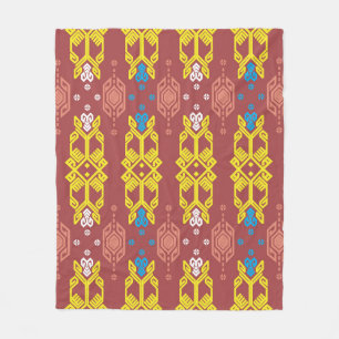 Couverture Polaire Songket Tenun Geometrik Motif sans couture avec Cr