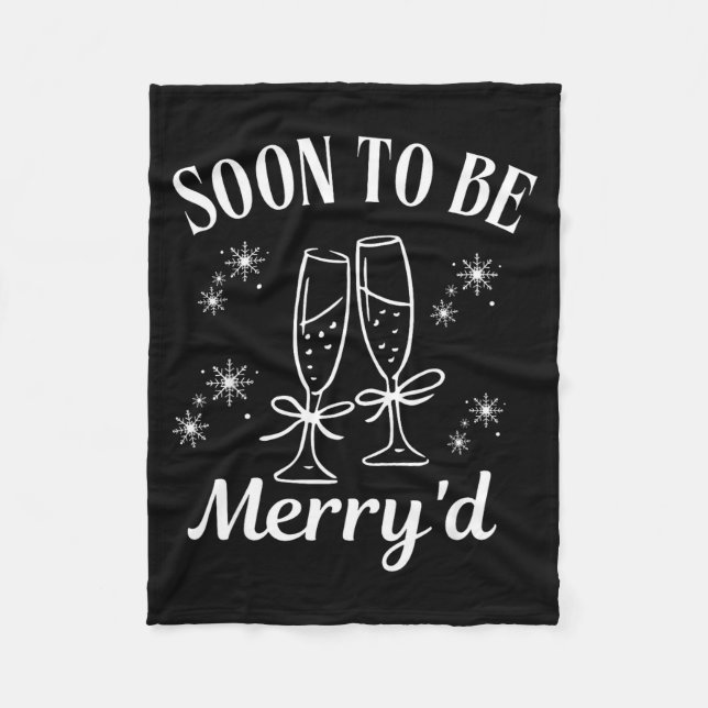 Couverture Polaire Soon To Be Merry'd Christmas Couple Engagement  (Devant)