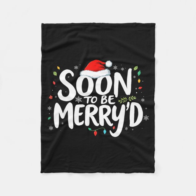 Couverture Polaire Soon To Be Merry'd Christmas Engaged Fiance Santa  (Devant)