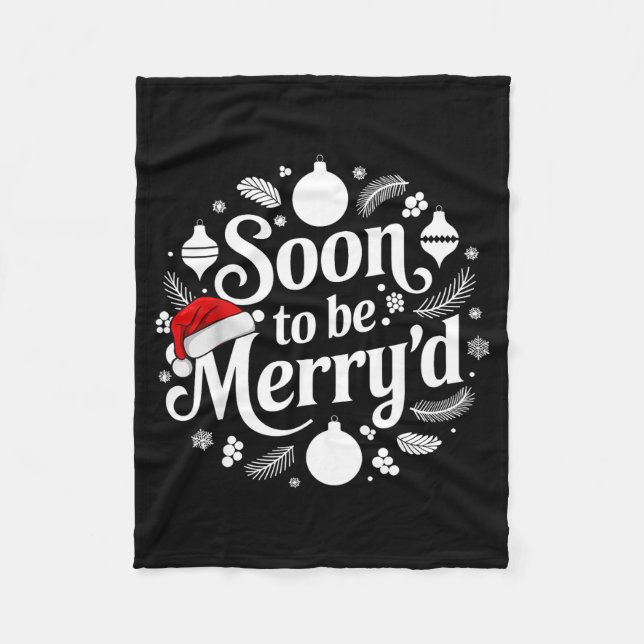 Couverture Polaire Soon To Be Merry'd Christmas Engaged Matching Coup (Devant)