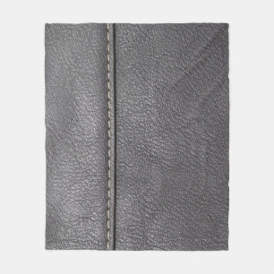 Couverture Polaire Sophistication en cuir noir : Luxe du cuir noir