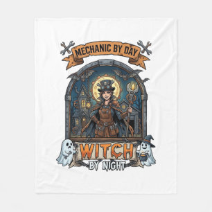 Couverture Polaire Sorcière de nuit mécanique Jour Halloween Steampun