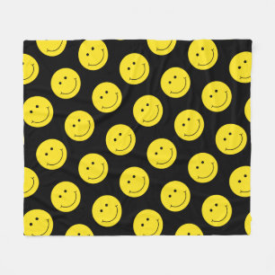 Couverture Polaire Sourire grinçant Visage jaune