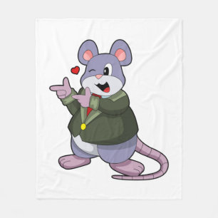 Couverture Polaire Souris en marié avec costume