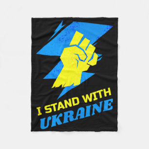 Couverture Polaire Soutenez Le Drapeau De L'Ukraine Anti-Poutine Dite