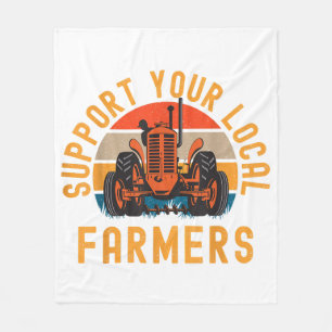 Couverture Polaire Soutenez Vos Agriculteurs Locaux, Agricole Et Ranc