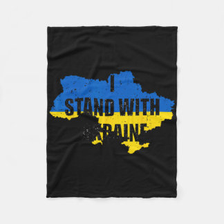 Couverture Polaire Soutenir l'Ukraine Je suis avec l'Ukraine Drapeau