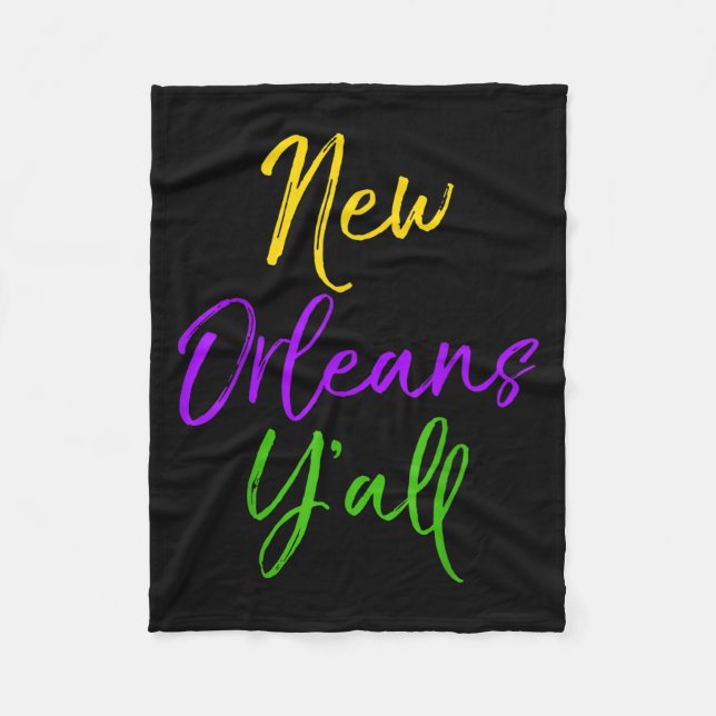 Couverture Polaire Southern Mardi Gras Quote Louisiana Gift New Orlea (Devant)