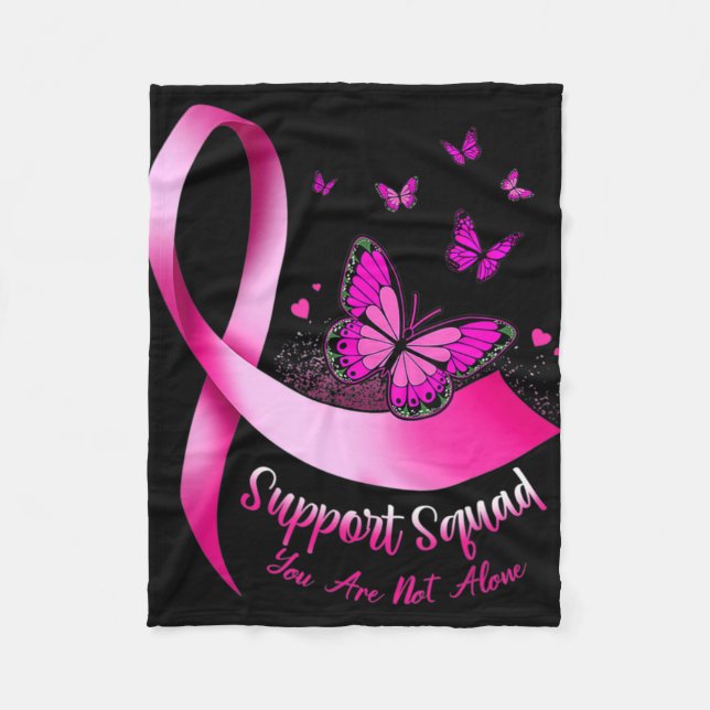 Couverture Polaire Soutien aux papillons de femme Escadron Cancer du  (Devant)