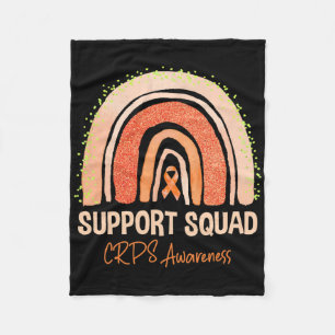 Couverture Polaire Soutien Crps sensibilisation Rainbow Orange Ribbon