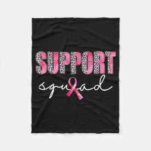 Couverture Polaire Soutien de l'équipe Leopard Rose guerrier Cancer d