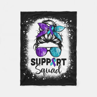 Couverture Polaire Soutien Équipe Messy Bun Prévention du suicide