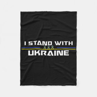 Couverture Polaire Soutien Je suis avec l'Ukraine Drapeau américain u