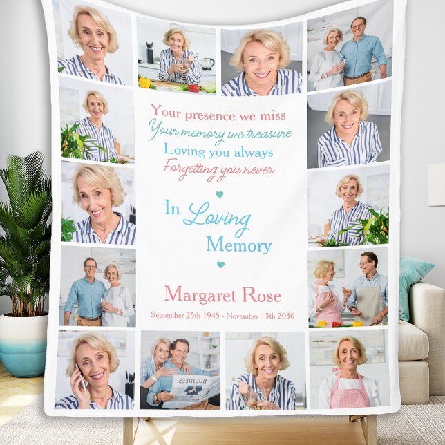 Couverture Polaire Souvenir moderne 14 Photo Collage Memorial (Créateur téléchargé)