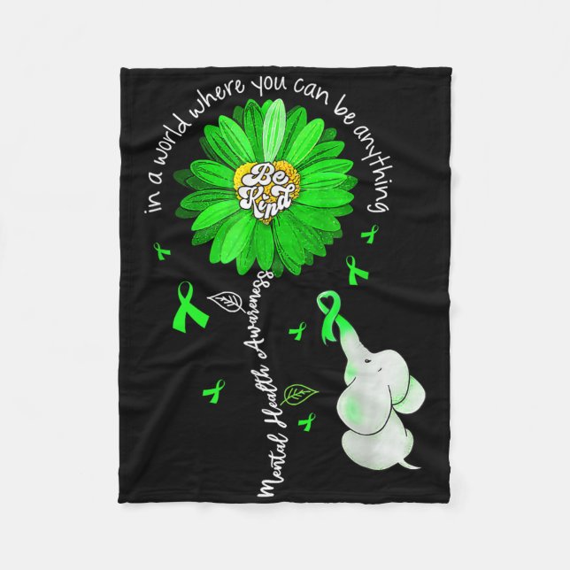 Couverture Polaire Soyez en forme de ruban vert Tournesol Tournesol s (Devant)
