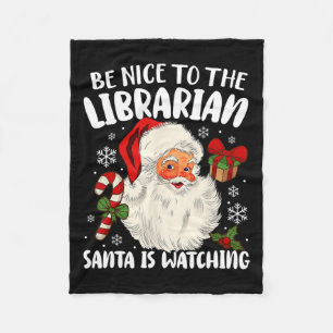 Couverture Polaire Soyez Gentil Avec Le Bibliothécaire Père Noël Rega