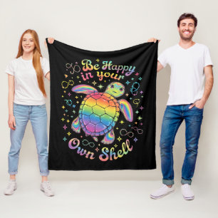 Couverture Polaire Soyez Heureux Dans Votre Propre Coquille Tortue Ar
