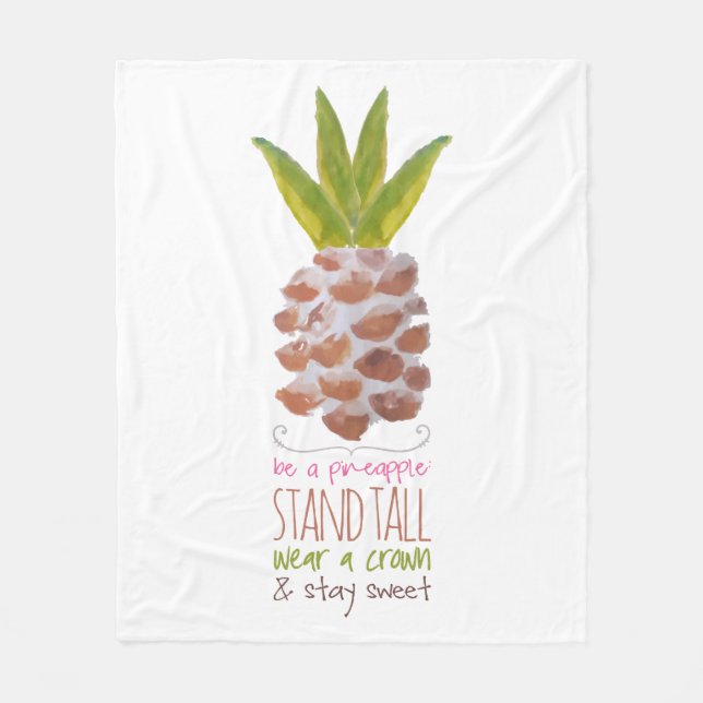 Couverture Polaire Soyez un ananas (Devant)