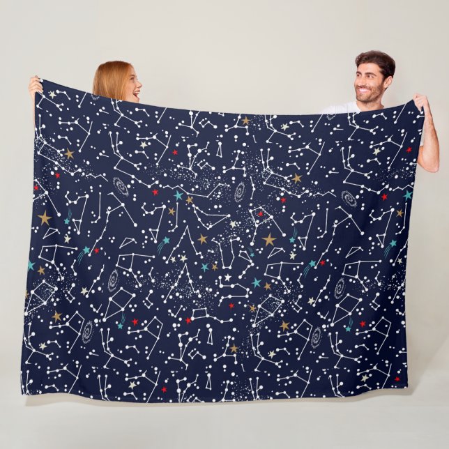 Couverture Polaire Space Pattern Fleece Blanket (En situation)