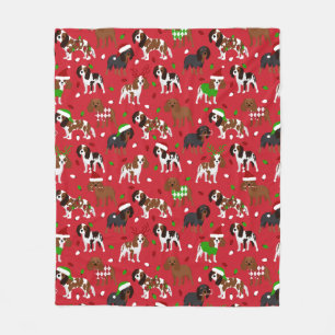 Couverture Polaire Spaniel de Christmas