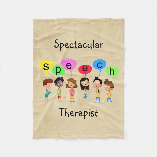 Couverture Polaire Spectaculaire orthophoniste mignon enfants (Devant)