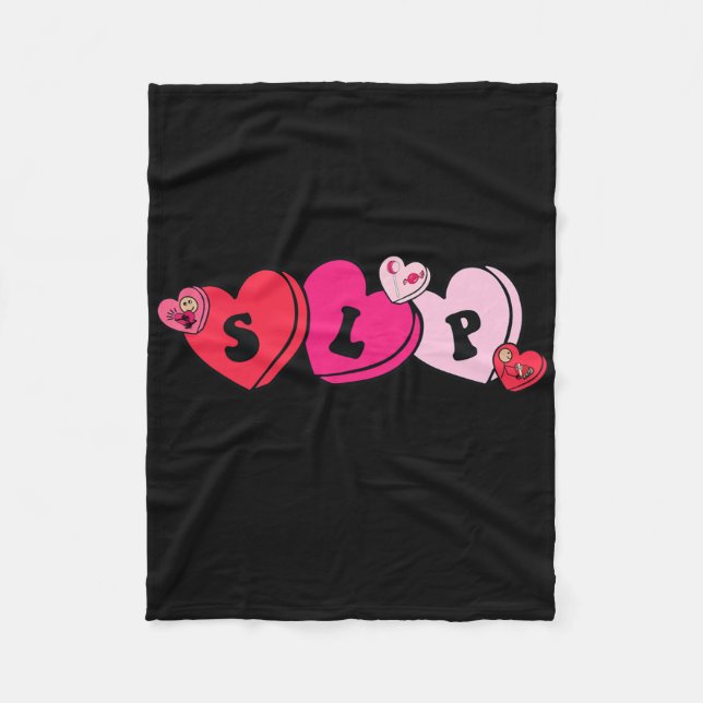 Couverture Polaire Speech Therapist Valentine's Day  (Devant)