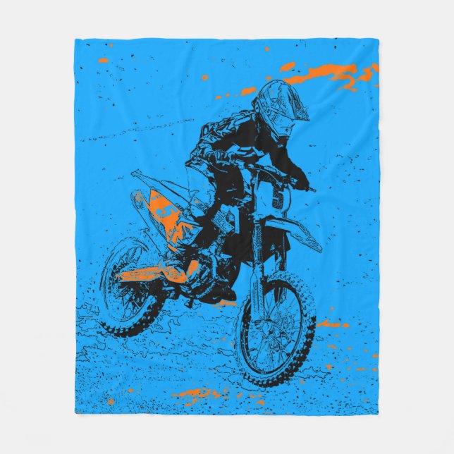 Couverture Polaire Speed Racer - Motocross Racer Acrylique Impression (Devant)