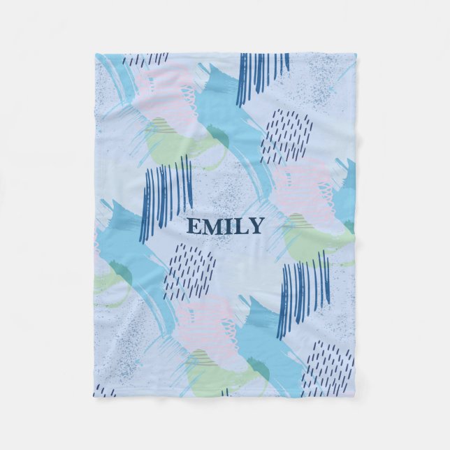 Couverture Polaire Spirales Et Lignes Abstraites (Devant)