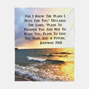 COUVERTURE POLAIRE SPIRITUEL JEREMIAH 29:11 OCEAN DESIGN