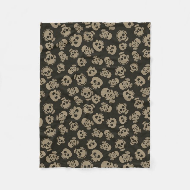 Couverture Polaire Spooky Seamless Pattern E (Style: 3) (Devant)