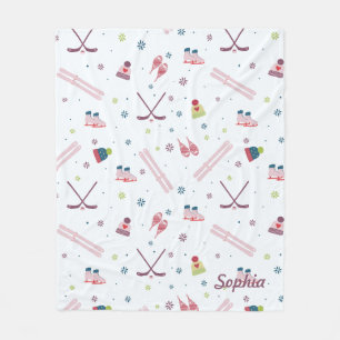 Couverture Polaire Sports d'hiver Patinage Hockey vacances sur mesure