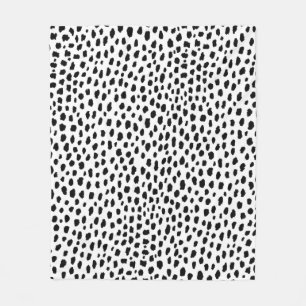 Couverture Polaire Spots dalmatiens (noir/blanc)
