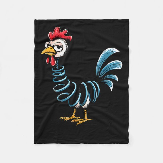 Couverture Polaire Spring Chicken Chicken On Go Stick Funny Chicken  (Devant)