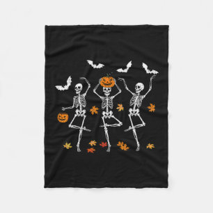 Couverture Polaire Squelette Danse Effrayant Automne Halloween Thanks