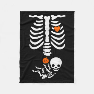 Couverture Polaire Squelette de bébé Halloween Cage thoracique Femme