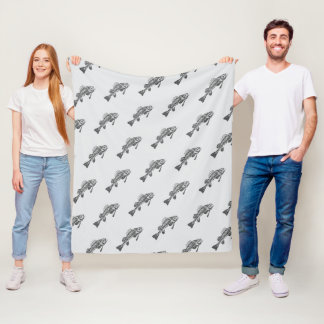 Couverture Polaire Squelette de poisson
