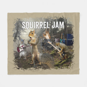Couverture Polaire Squirrel Jam - drôle de groupe de rock