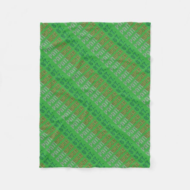Couverture Polaire St. Patrick Irlande Irlande St. Paddy Typographie (Devant)
