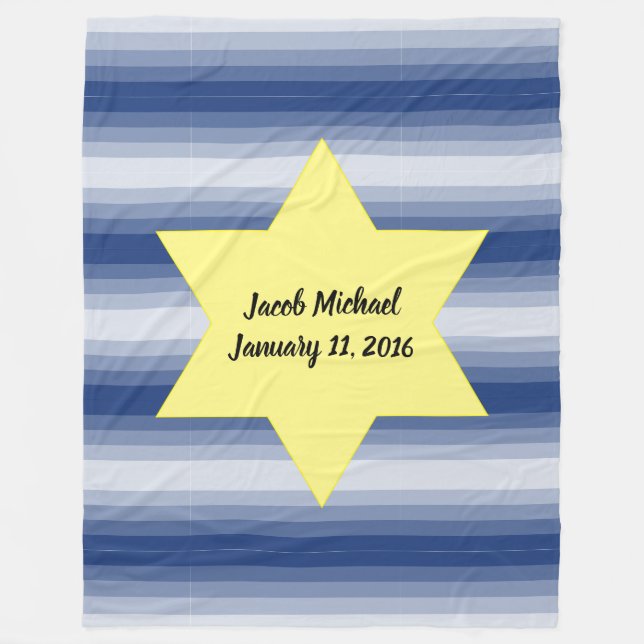 Couverture Polaire Star of David - Choisissez vos couleurs ! (Devant)