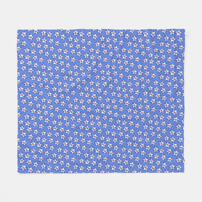 Couverture Polaire Star Speckled USA Westies KiniArt Fleece Blanket (Devant (Horizontal))