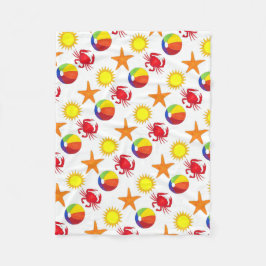 Couverture Polaire Starfish Crab Beachball Summer Sunshine Beach