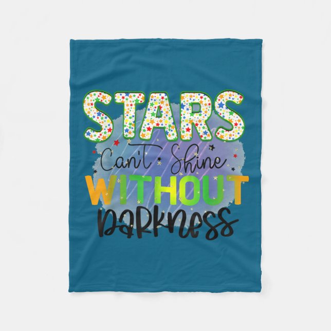 Couverture Polaire Stars Can't Shine Without Darkness Motivational Qu (Devant)